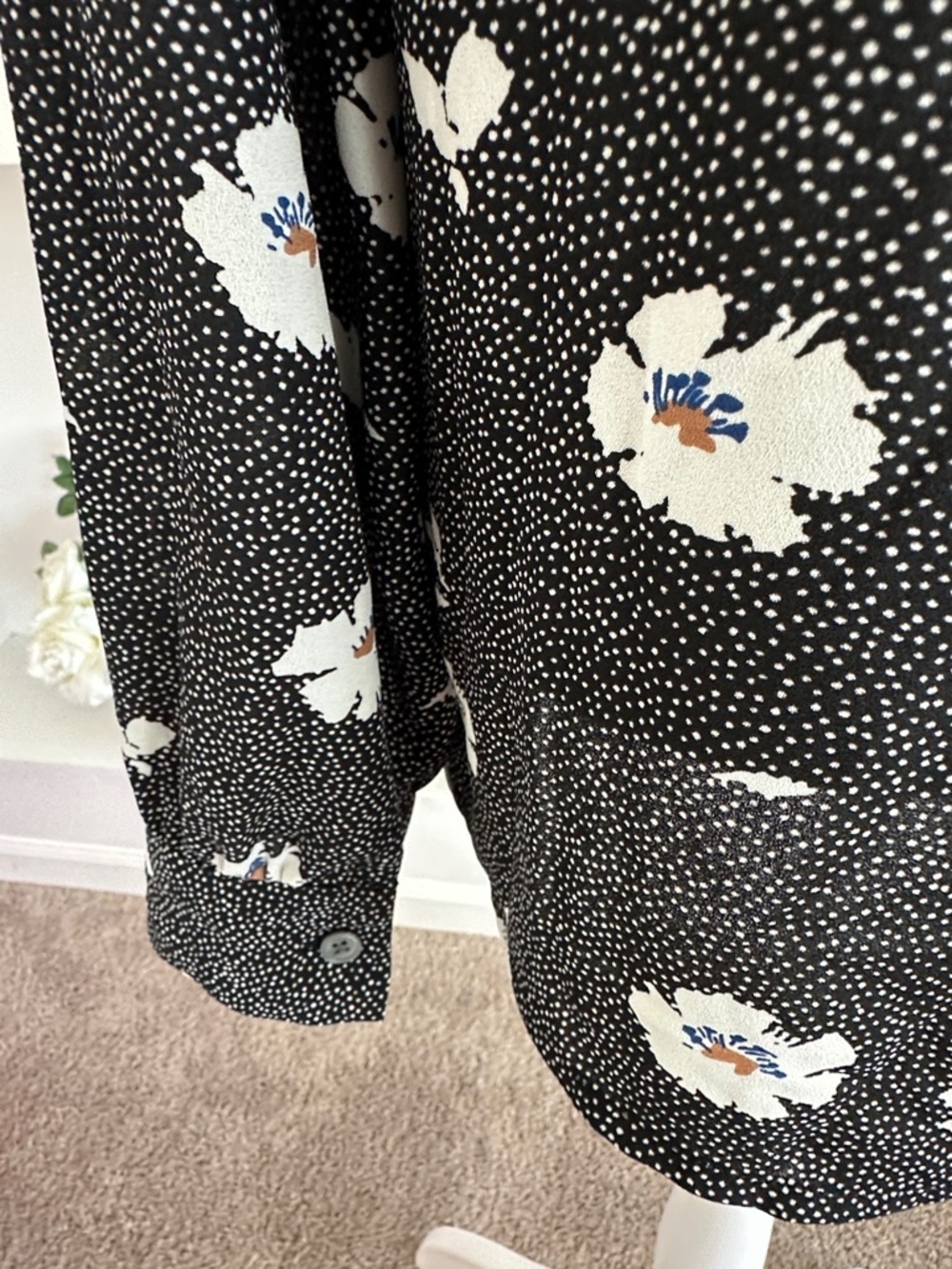 J. Crew Black Floral Long-Sleeve Blouse - Picture 6 of 10